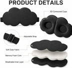3D Cloud-Contour Sleep Mask Set — 3 Pack