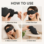 3D Cloud-Contour Sleep Mask Set — 3 Pack