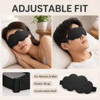 3D Cloud-Contour Sleep Mask Set — 3 Pack