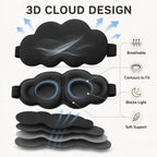 3D Cloud-Contour Sleep Mask Set — 3 Pack