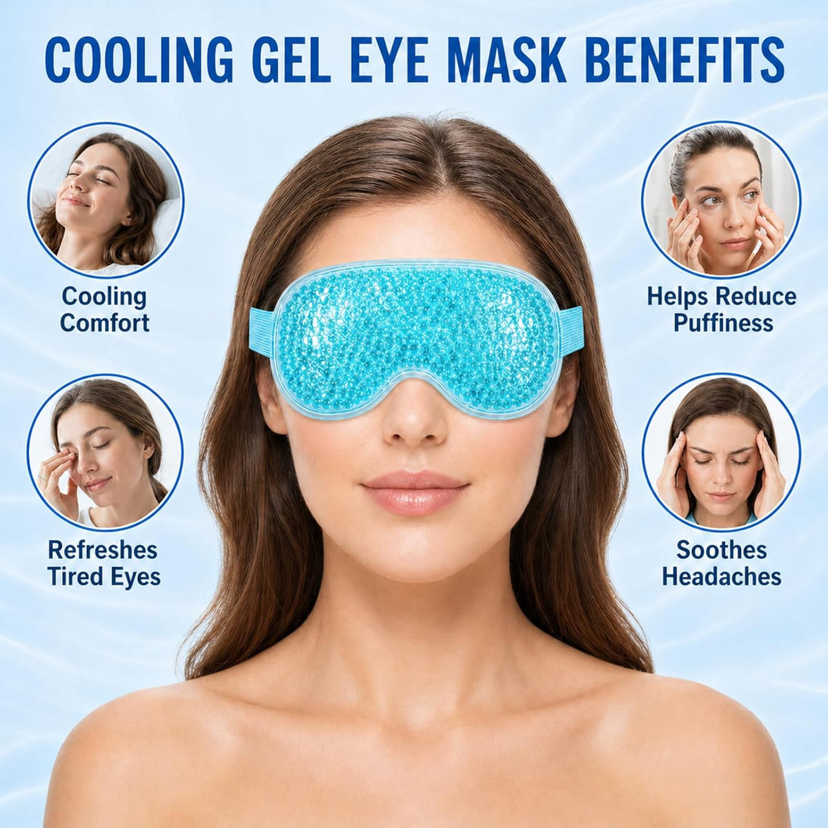 Reusable Hot & Cold Gel Eye Masks — 2 Pack