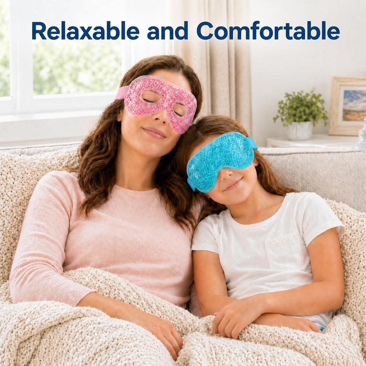 Reusable Hot & Cold Gel Eye Masks — 2 Pack