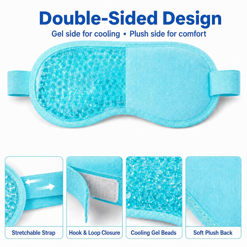 Reusable Hot & Cold Gel Eye Masks — 2 Pack
