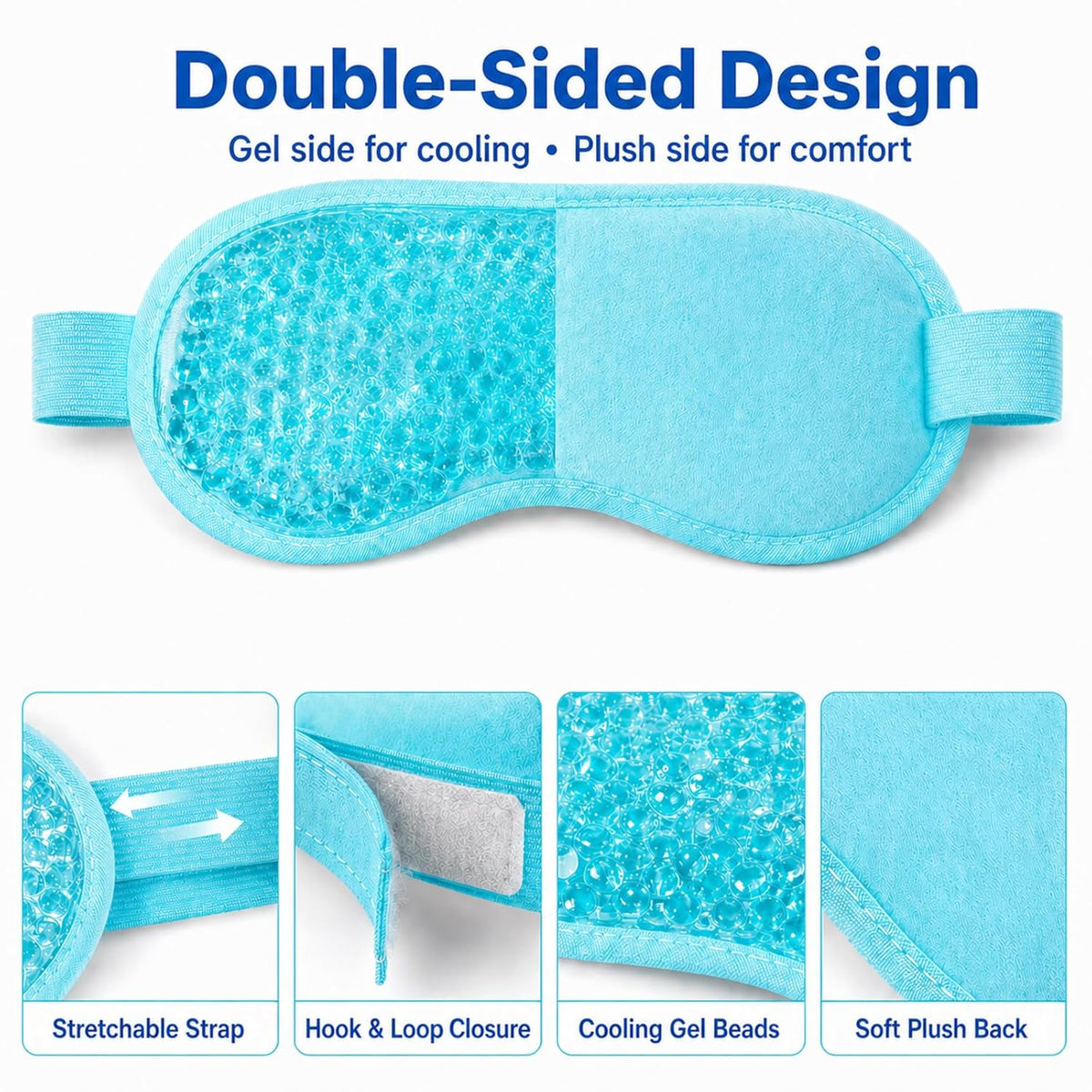 Reusable Hot & Cold Gel Eye Masks — 2 Pack