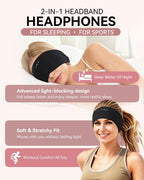Wireless Sleep Headband with Ultra-Thin Speakers