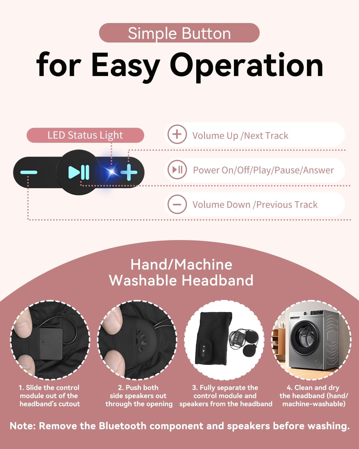 Wireless Sleep Headband with Ultra-Thin Speakers