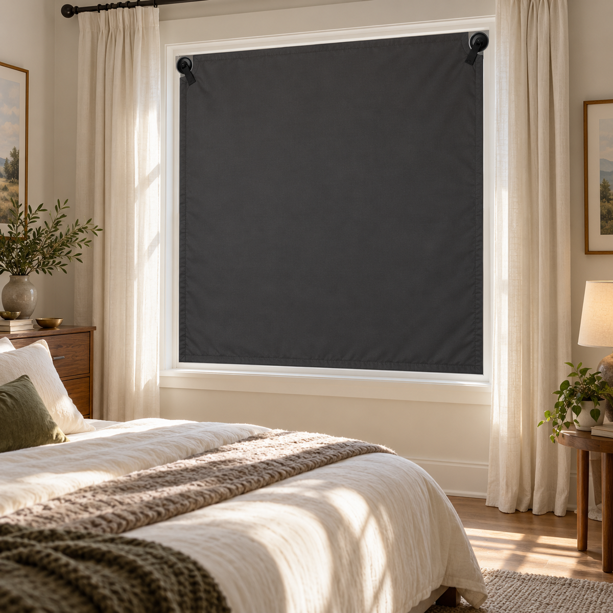 Portable No-Drill Blackout Curtain